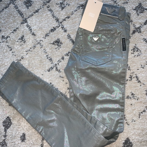 Armani Junior Girls Iridescent pants size 10A - Picture 3 of 5